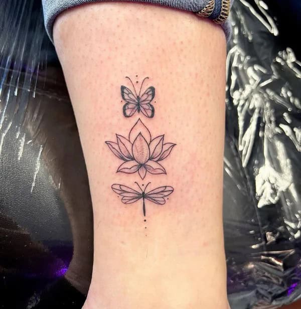 Butterfly and Dragonfly Tattoo