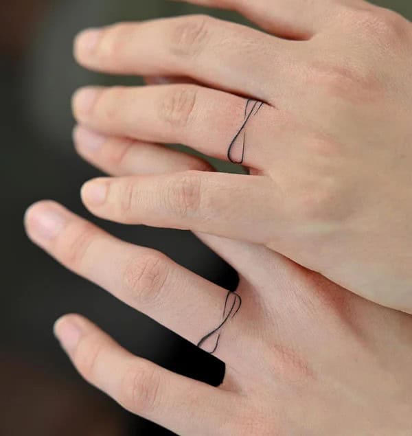 3D Wedding Ring Tattoo