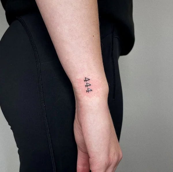 444 Wrist Tattoo