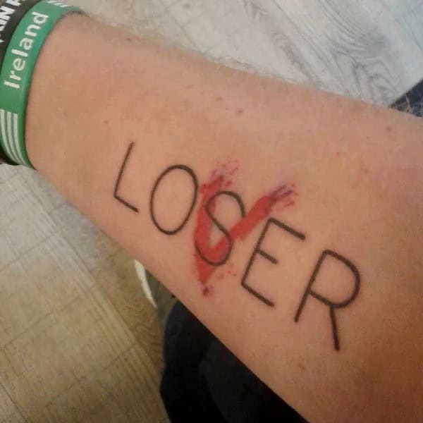 Evil Loser Lover tattoo