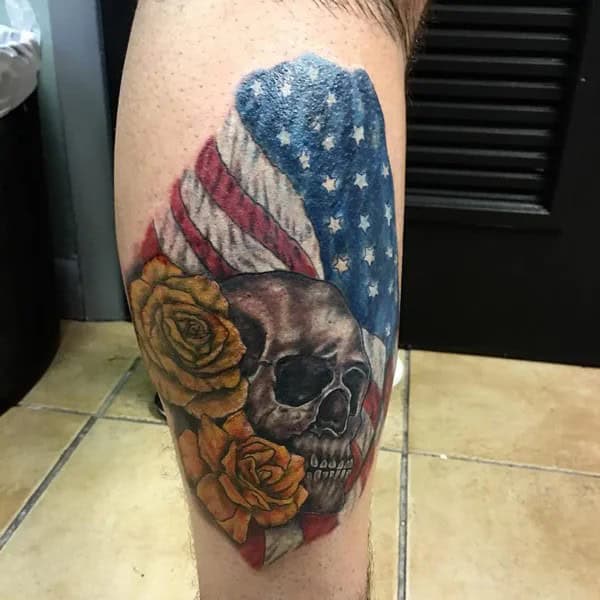 Patriotic Skull Tattoo