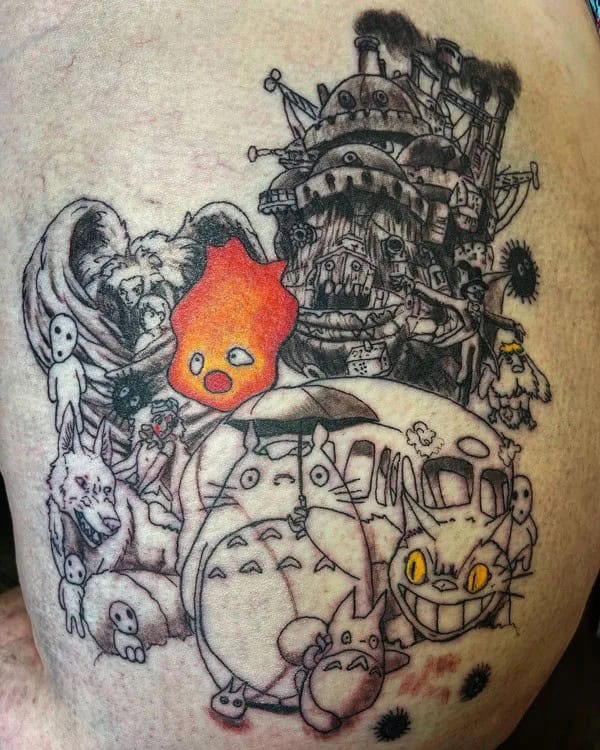 Sleeve Howl’s Moving Castle Tattoo