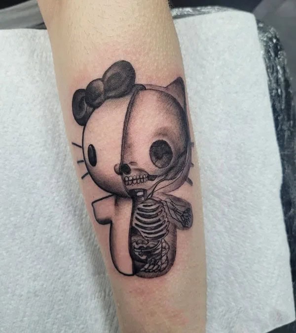 Hello Kitty Skull Tattoo