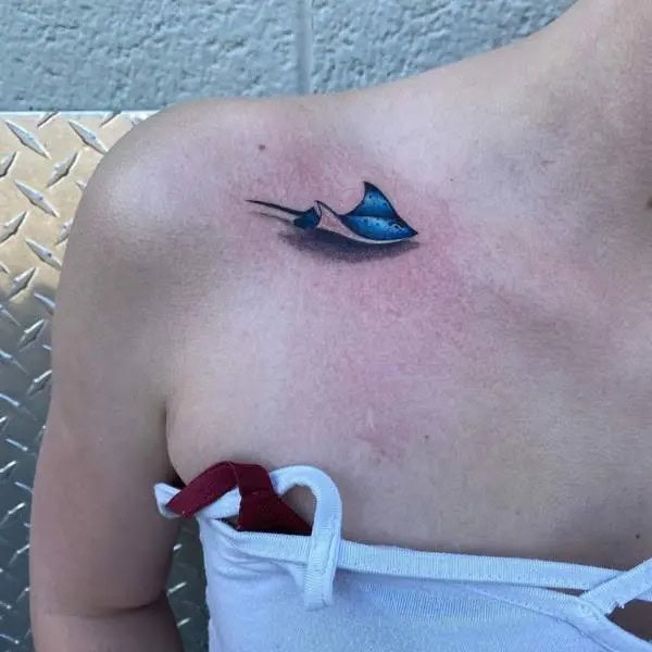 Realistic Stingray Tattoo