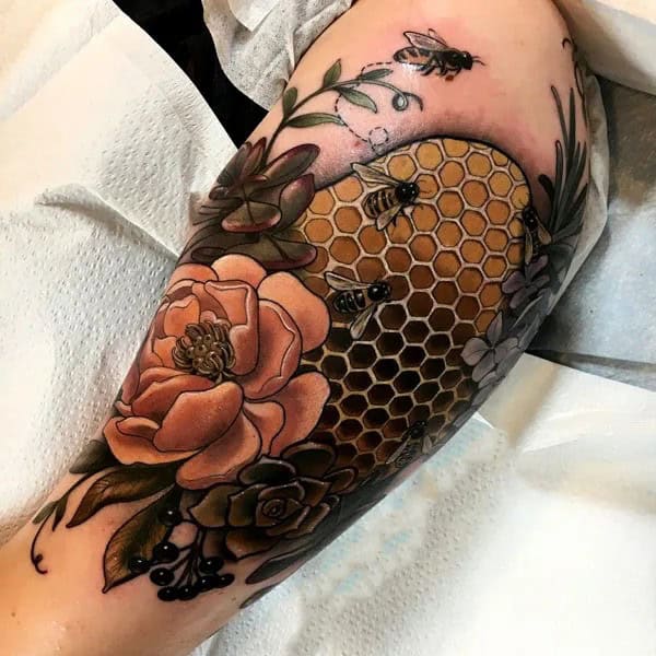 Bee Sleeve Tattoo