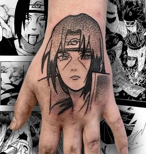 Itachi Hand Tattoo