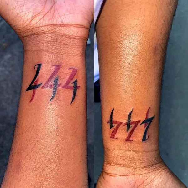 444 Wrist Tattoo