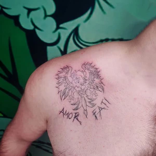 Eagle Amor Fati Tattoo