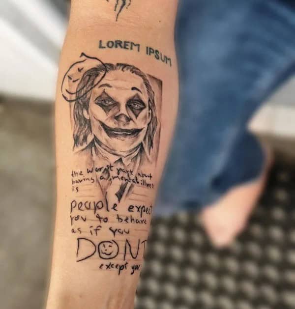 Joker Quote Tattoo