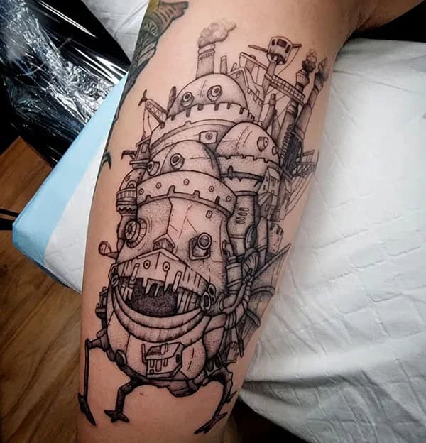 Sleeve Howl’s Moving Castle Tattoo