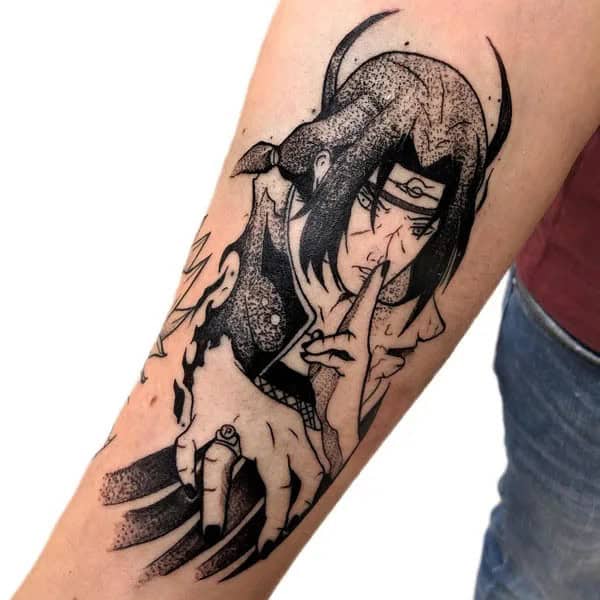 Itachi Hand Tattoo