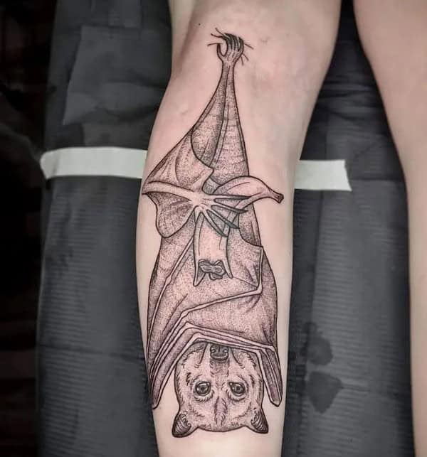 Bat Tattoo On Hand