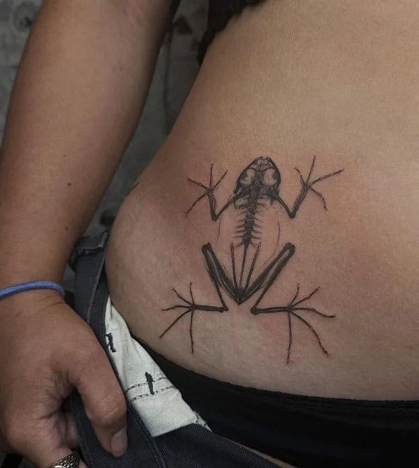 Frog Skeleton Tattoo