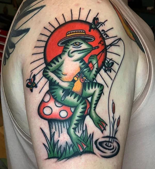 Traditional Frog Tattoo