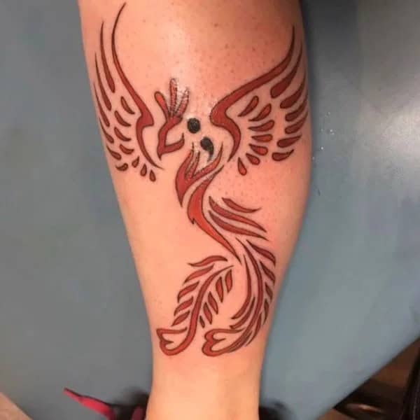 Semicolon Phoenix Tattoo