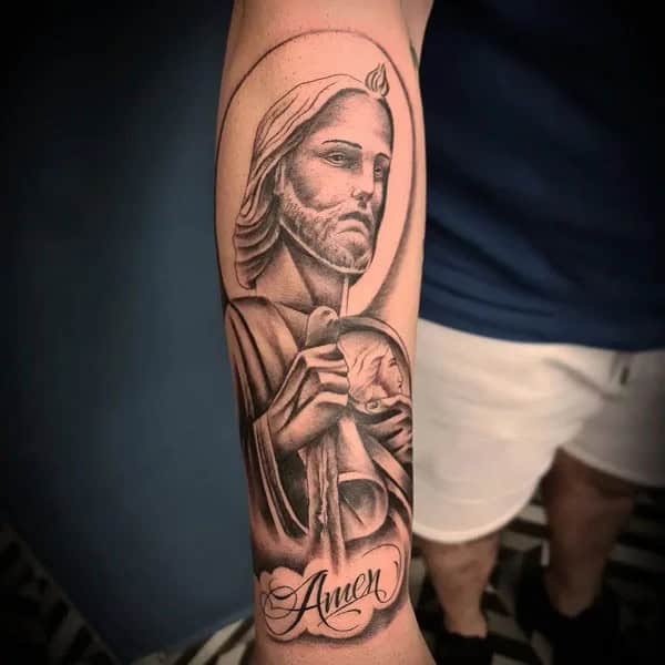 San Judas Flag Tattoo