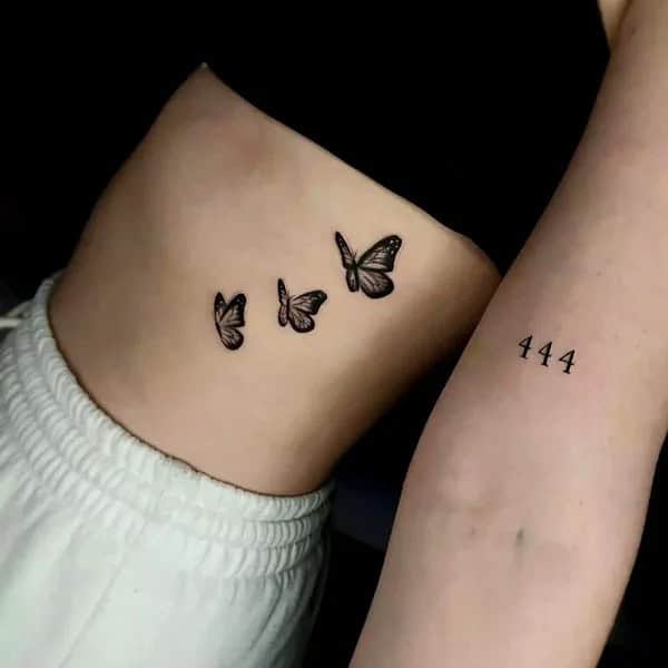 444 Butterfly Tattoo