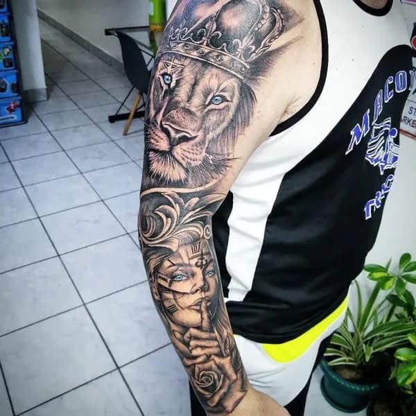 Lion Sleeve Tattoo