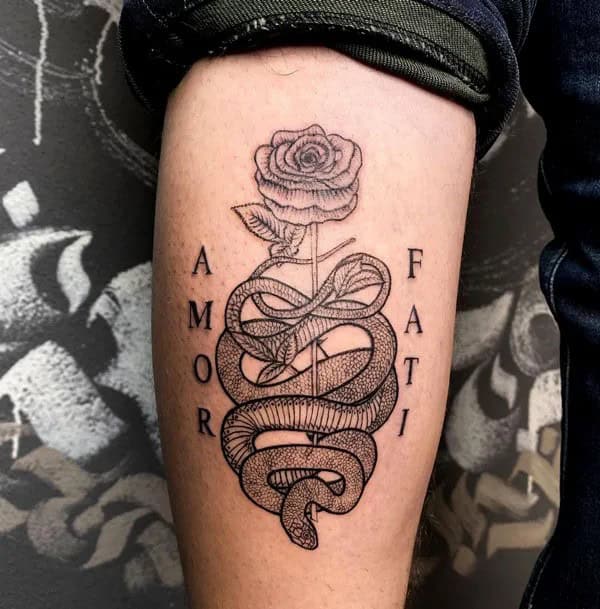 Geometric Amor Fati Tattoo