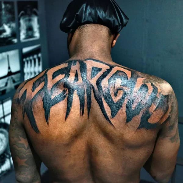 Fear God Tattoo on Back