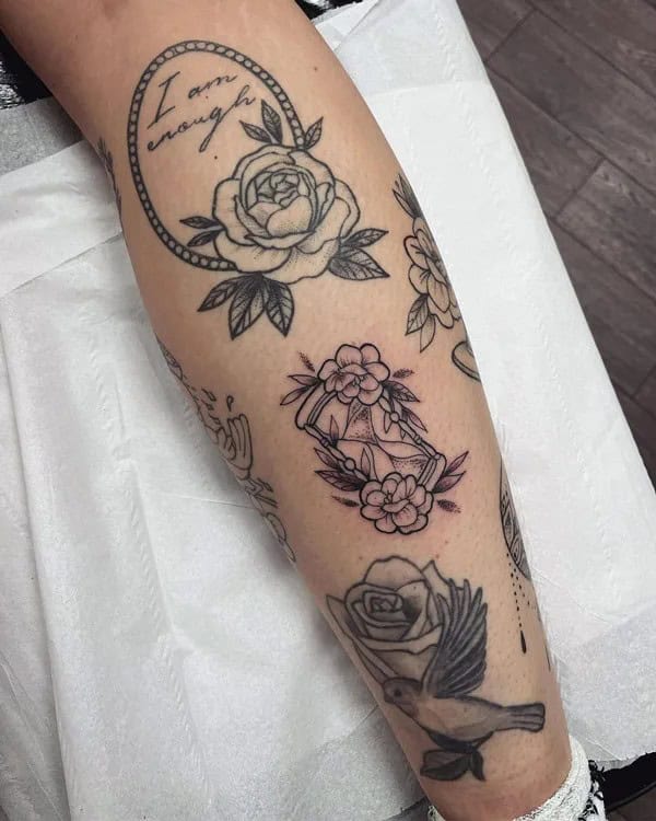 Floral Patchwork Tattoo