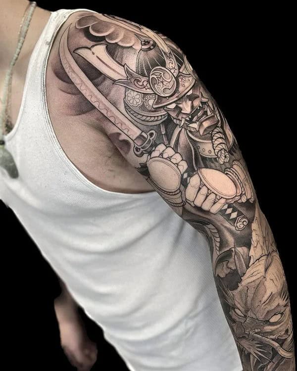 Samurai Sleeve Tattoo