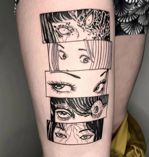 Geometric Junji Ito Tattoo