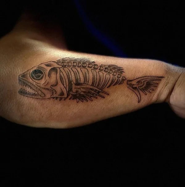 Fish Skeleton Tattoo