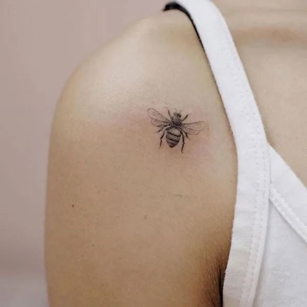 Small Bee Tattoo