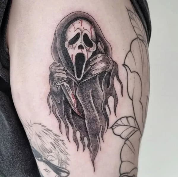 135 Suspenseful Scream Tattoos For Every Horror Movie Fan - Pretty Upgrade