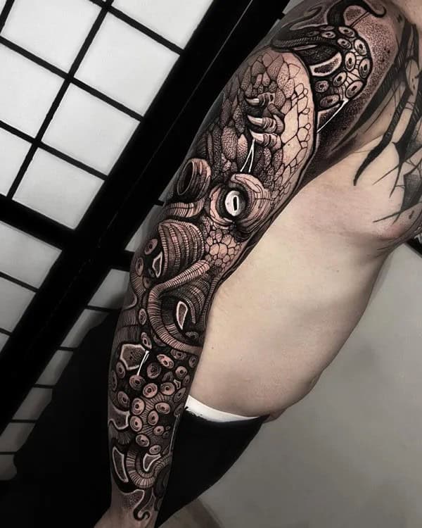 Kraken Sleeve Tattoo