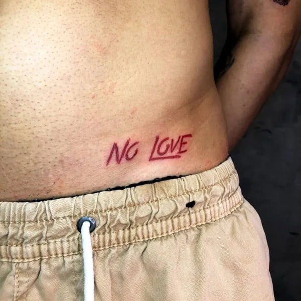 More Notable No Love Tattoo Designs You Would Like To Choose!