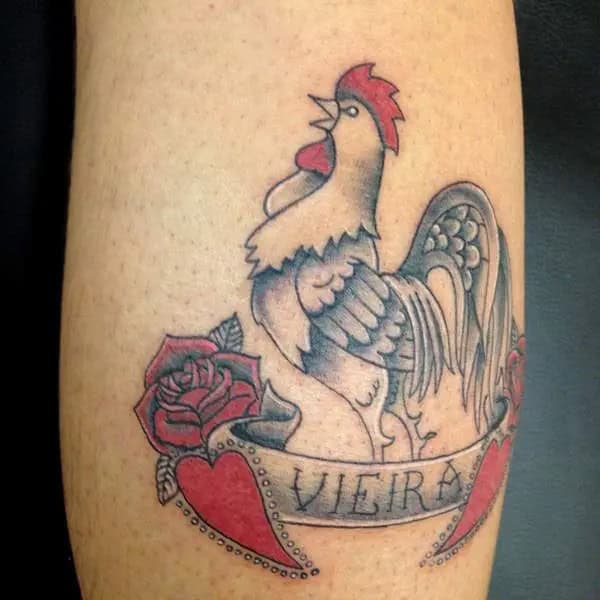 Traditional Rooster Tattoo