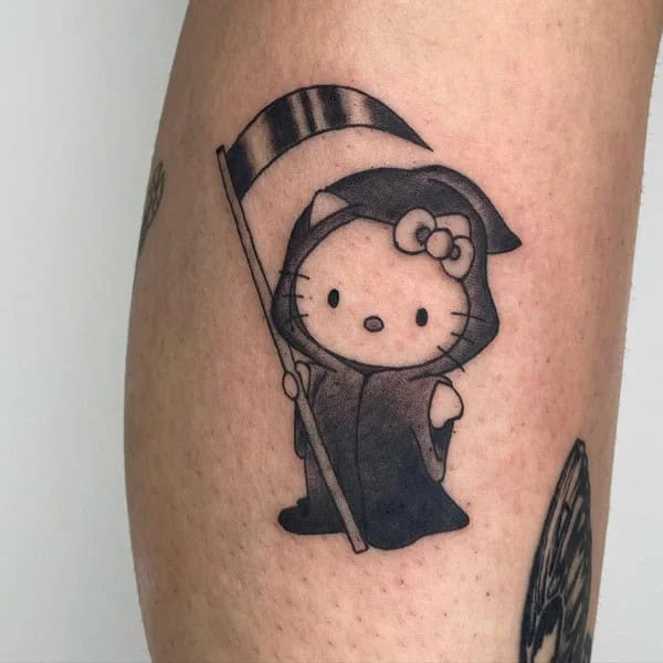 Ankle Hello Kitty Tattoo