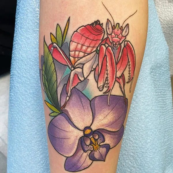 Orchid Mantis Tattoo