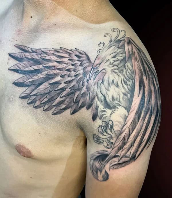 Phoenix Shoulder Tattoo