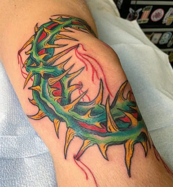 Traditional Crown of Thorns Tattoo