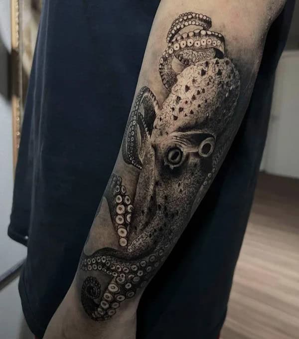 Realistic Kraken Tattoo