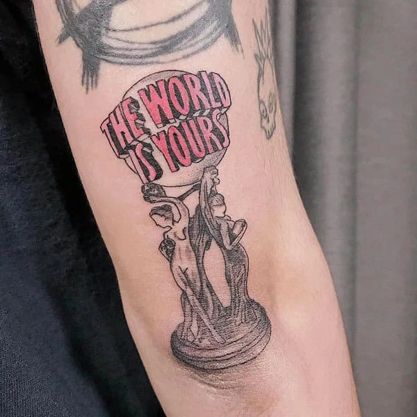 “The World Is Yours” Finger Tattoo