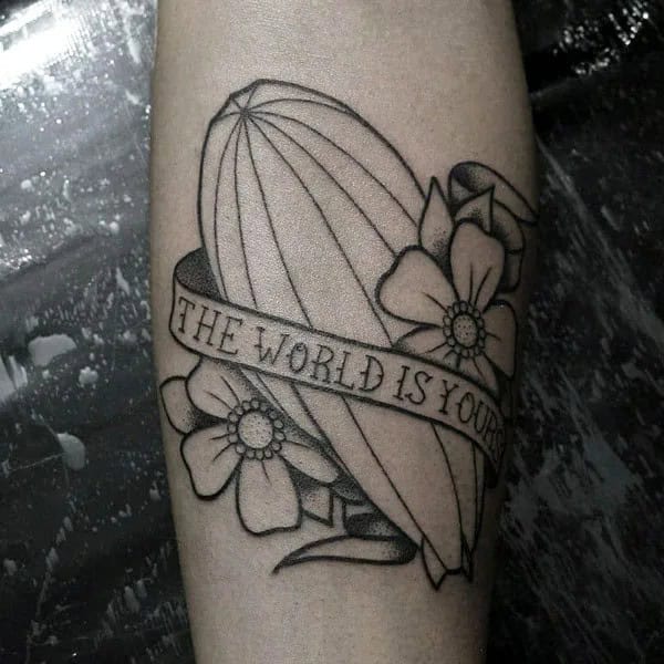 “The World Is Yours” Finger Tattoo