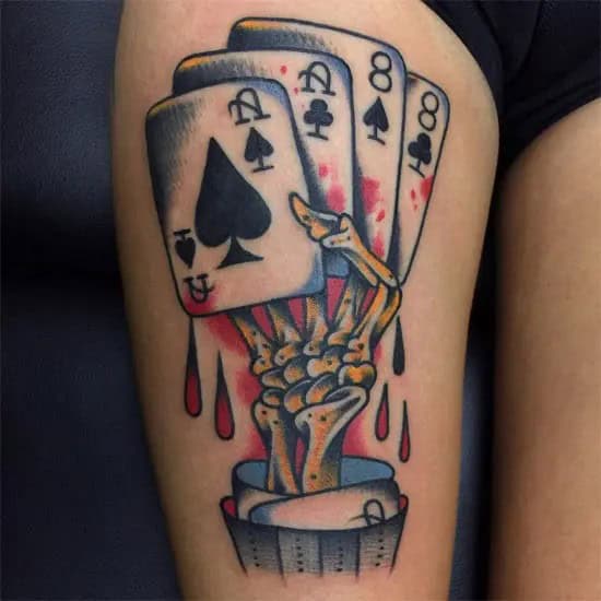 Life’s a Gamble Card Tattoo