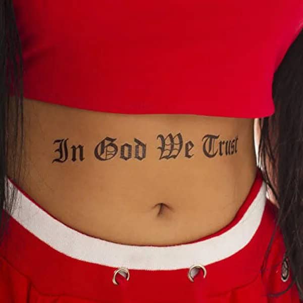 More “In God, We Trust” Tattoos To Dismiss Feelings Of Despair