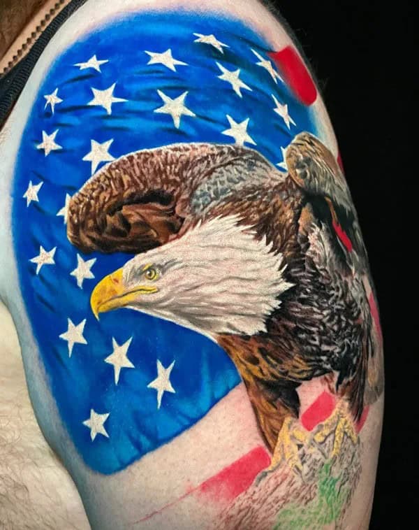 Patriotic Eagle Tattoo