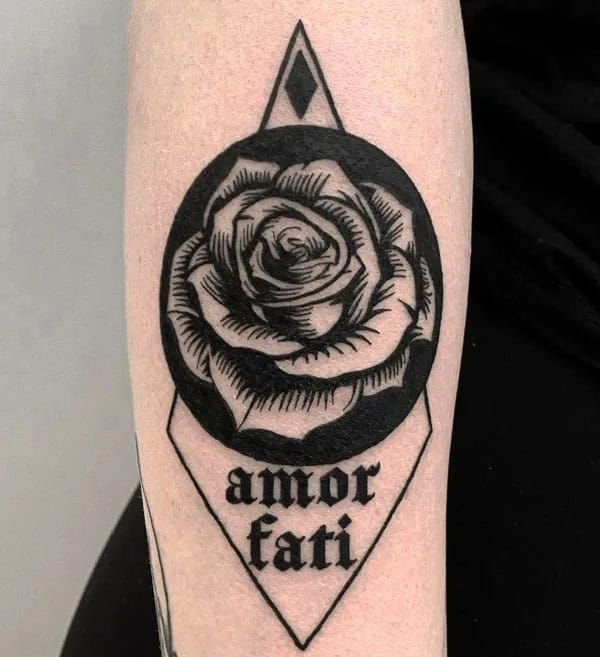 Geometric Amor Fati Tattoo