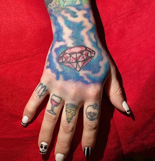 Diamond Hand Tattoo