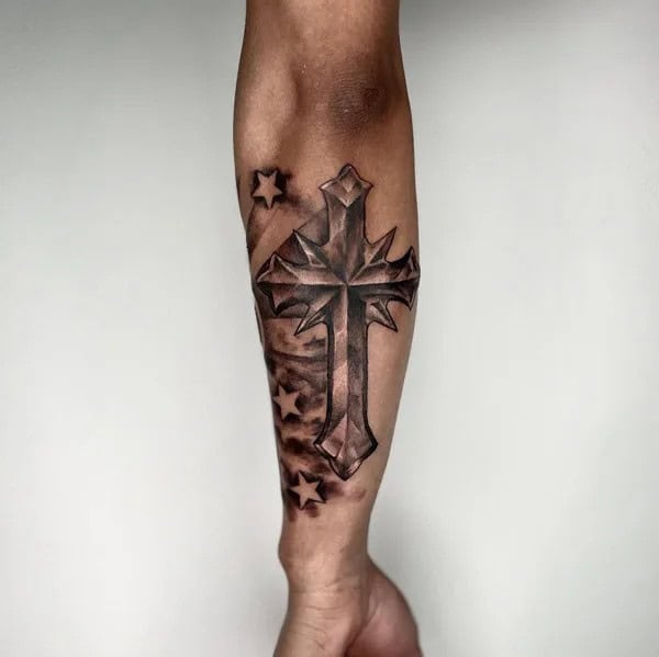 Cross Forearm Tattoo