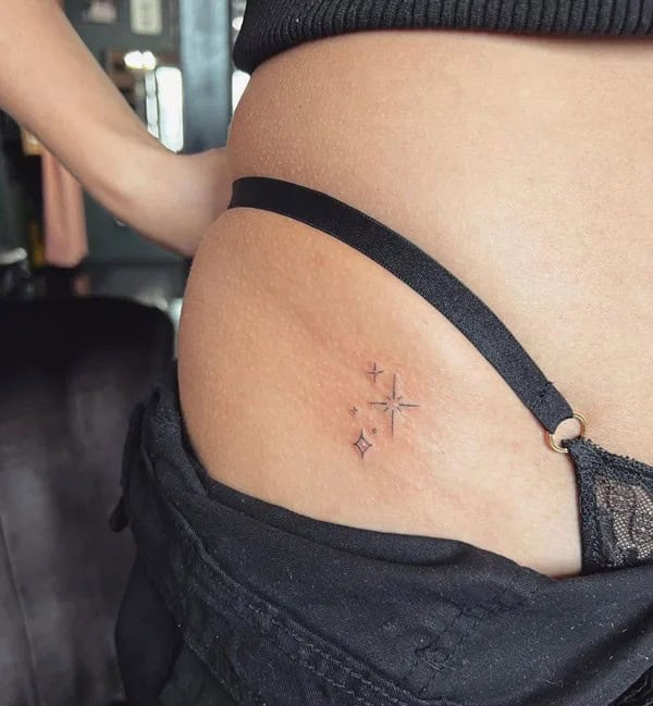 Bikini-line Sparkle Tattoo