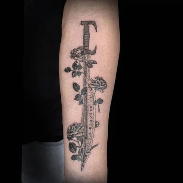 Spartan Sword Tattoo