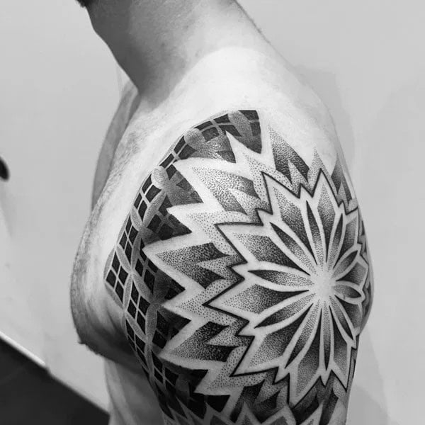 Geometric Shoulder Tattoo