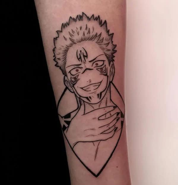 Sukuna Neck Tattoo